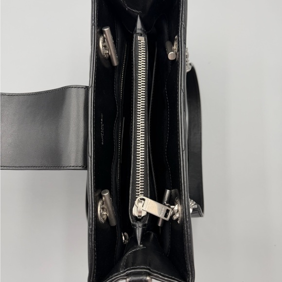 Yves Saint Laurent Black Quilted Leather Shoulder Bag with Silver Hardware - Picture 13 of 13